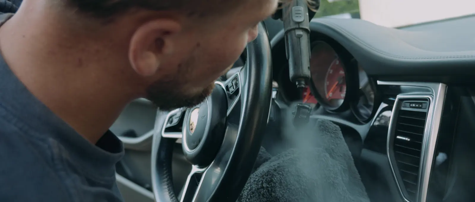 Nettoyage vapeur du volant